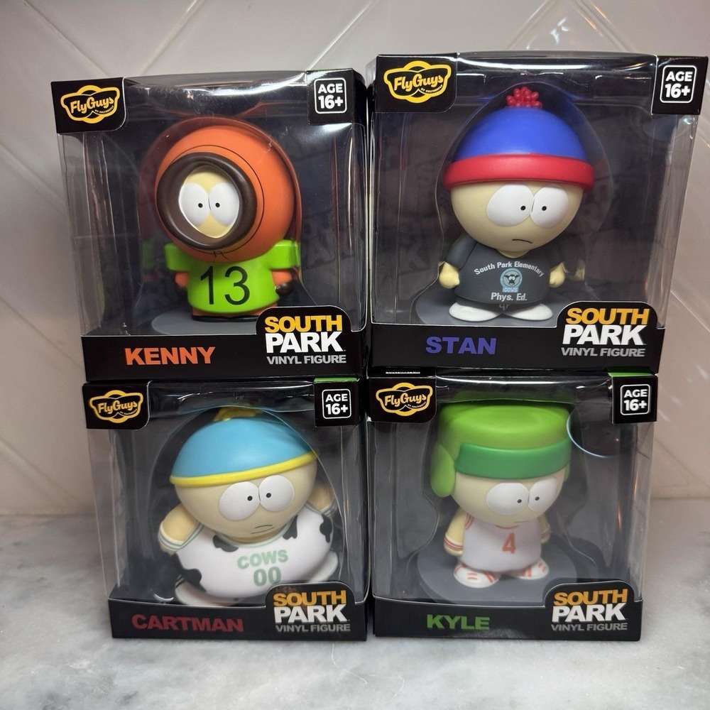 Lot South Park 4" Vinyl Figure Culturefly;(Kenny, Cartman, Kyle, Stan & Butters)